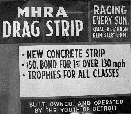 Motor City Dragway - Sign